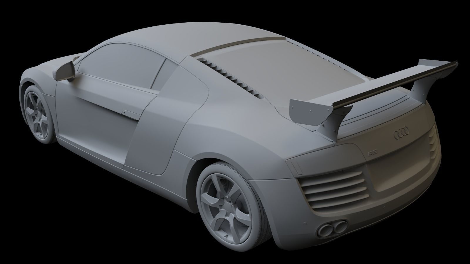 2008 Audi R8 FSI quattro Low-poly 3D model_11