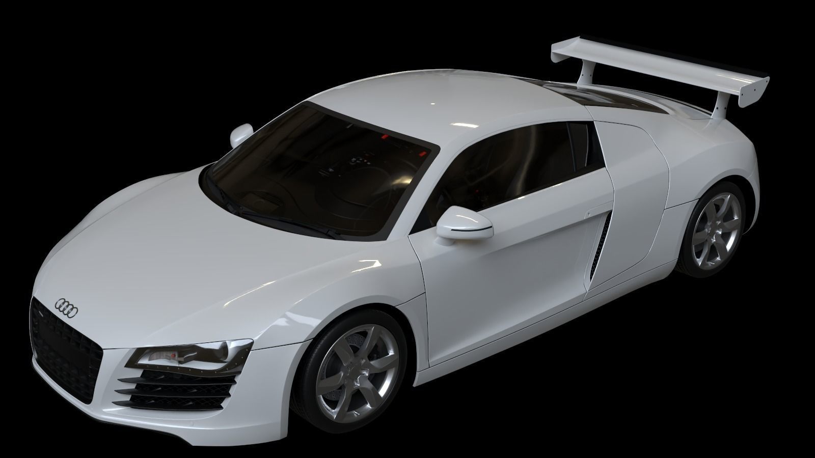 2008 Audi R8 FSI quattro Low-poly 3D model_12