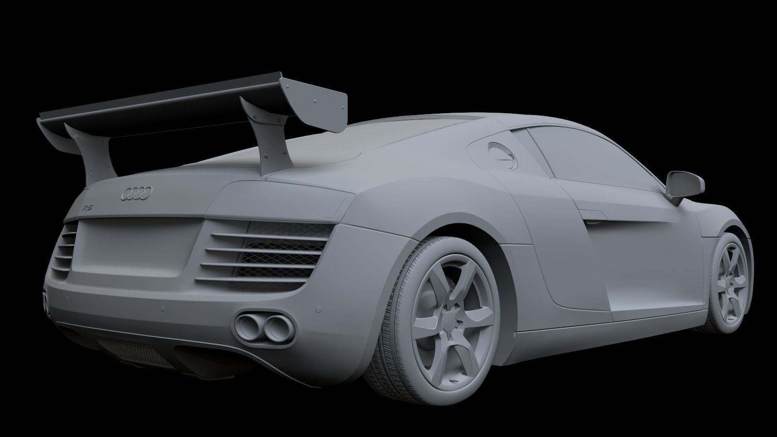 2008 Audi R8 FSI quattro Low-poly 3D model_10