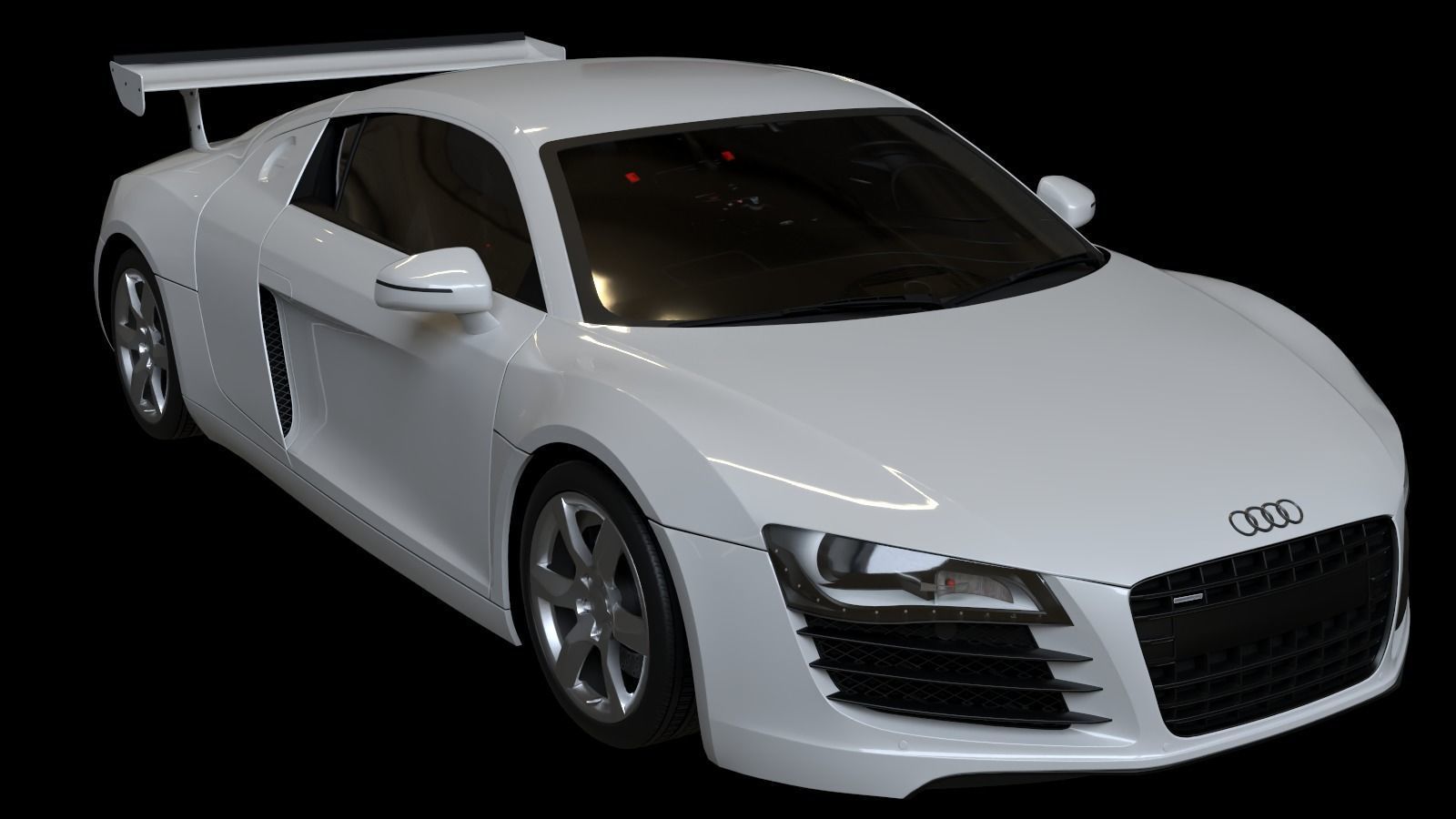 2008 Audi R8 FSI quattro Low-poly 3D model_14