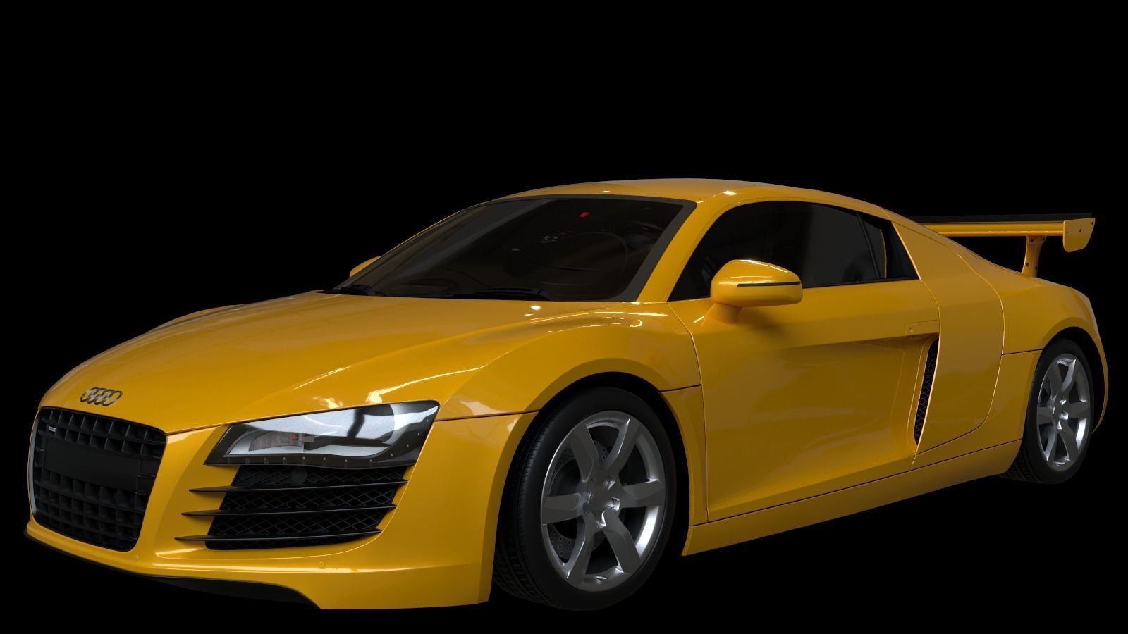 2008 Audi R8 FSI quattro Low-poly 3D model_6