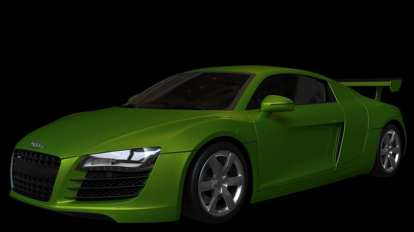 2008 Audi R8 FSI quattro Low-poly 3D model_4