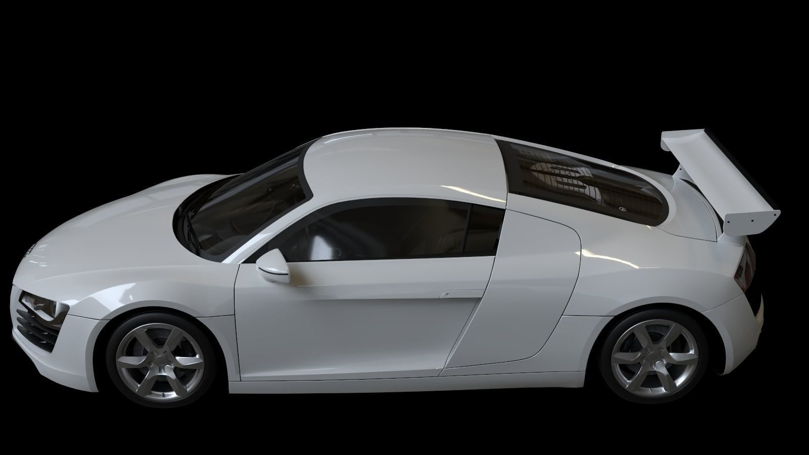 2008 Audi R8 FSI quattro Low-poly 3D model_19