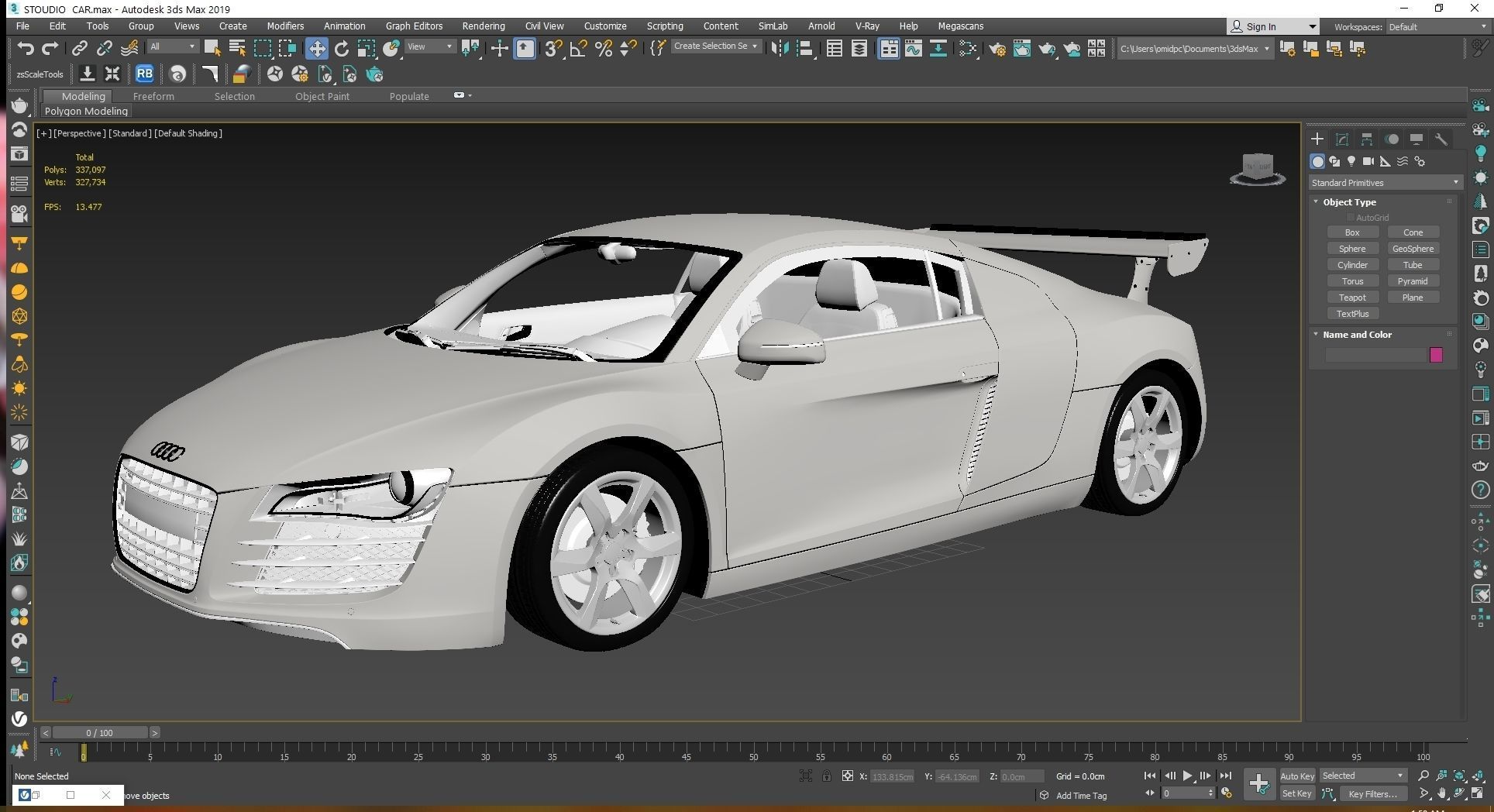 2008 Audi R8 FSI quattro Low-poly 3D model_20