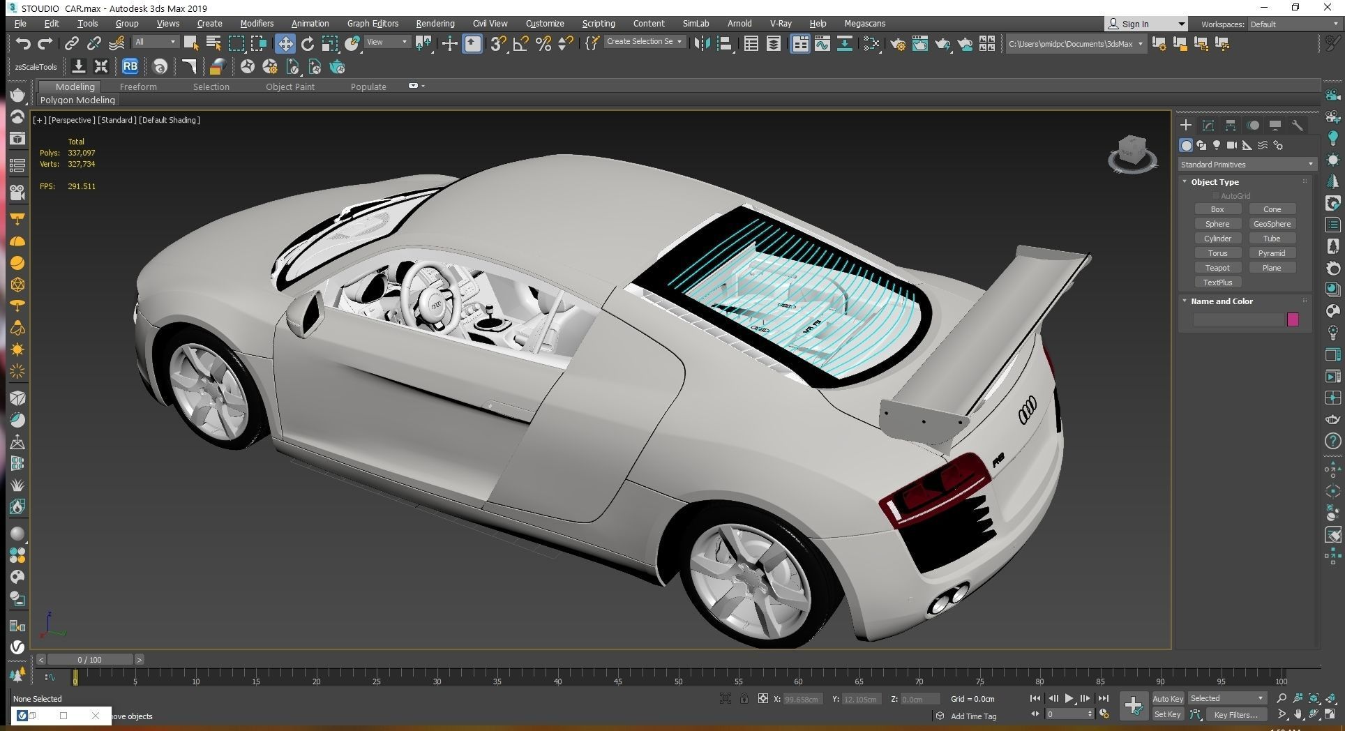 2008 Audi R8 FSI quattro Low-poly 3D model_24