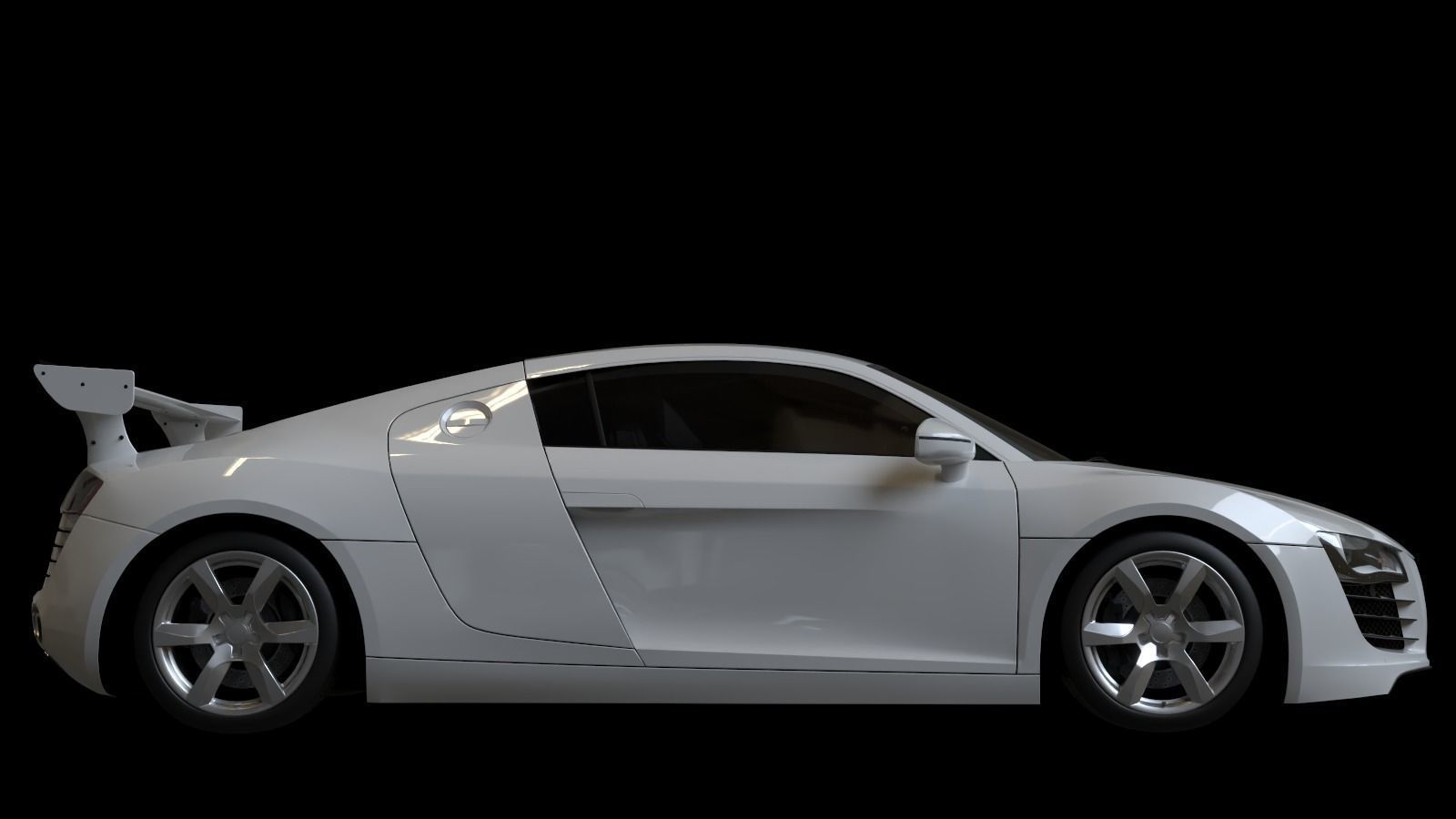 2008 Audi R8 FSI quattro Low-poly 3D model_15