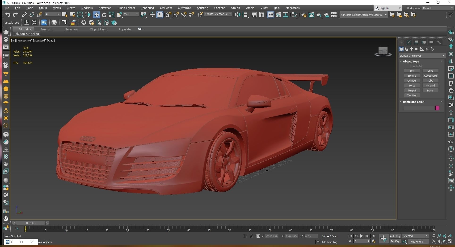2008 Audi R8 FSI quattro Low-poly 3D model_25