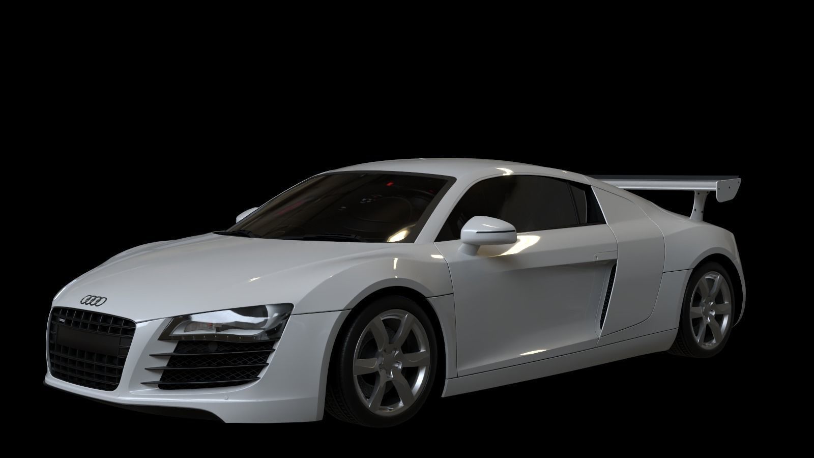 2008 Audi R8 FSI quattro Low-poly 3D model_2