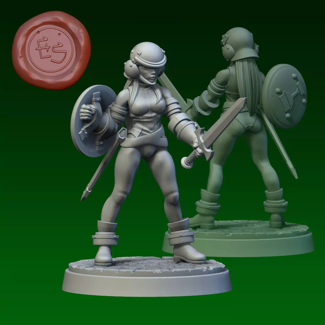 Alexandrian Soldier - FFIX - 32mm Miniature 3D print model_0