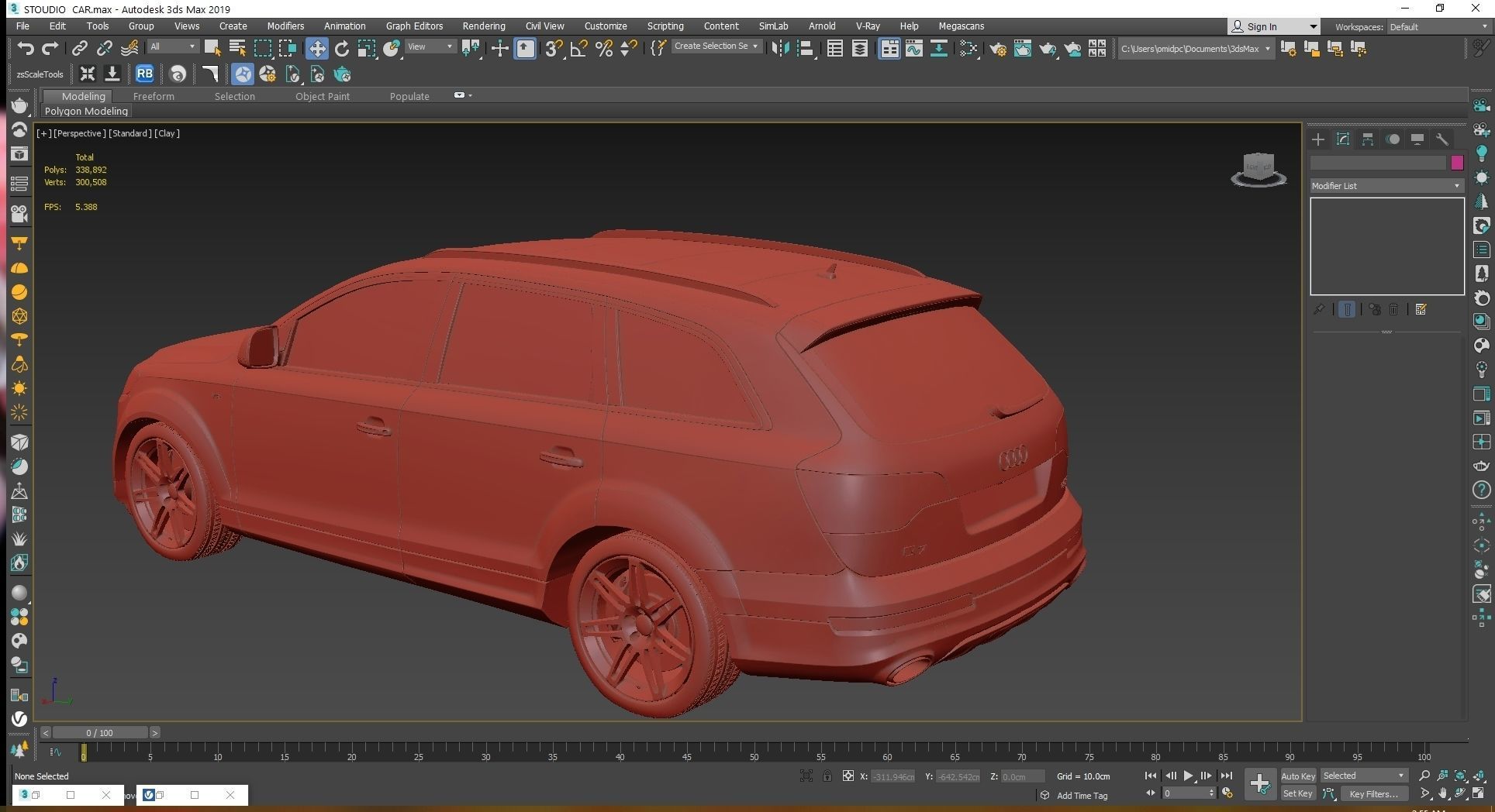 2009 Audi Q7 V12 TDI Low-poly 3D model_25