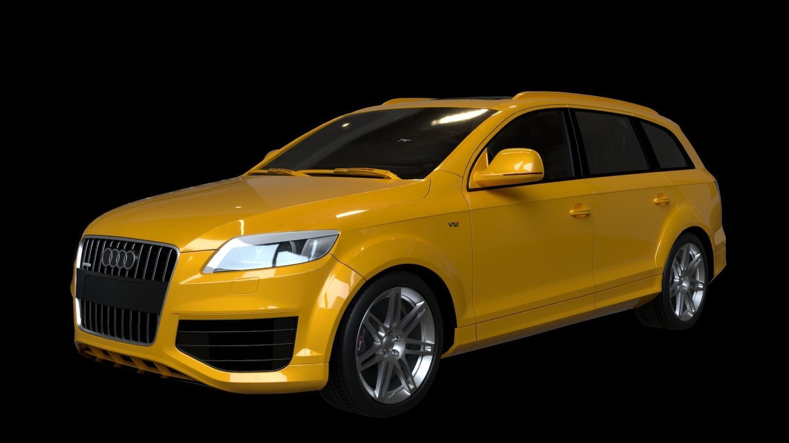 2009 Audi Q7 V12 TDI Low-poly 3D model_8