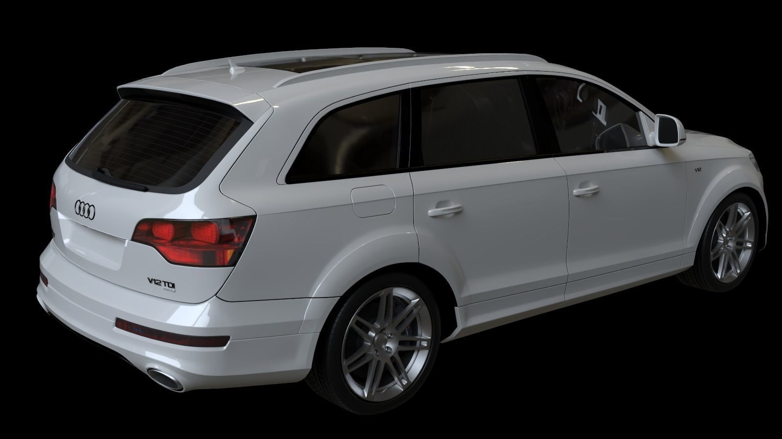 2009 Audi Q7 V12 TDI Low-poly 3D model_17