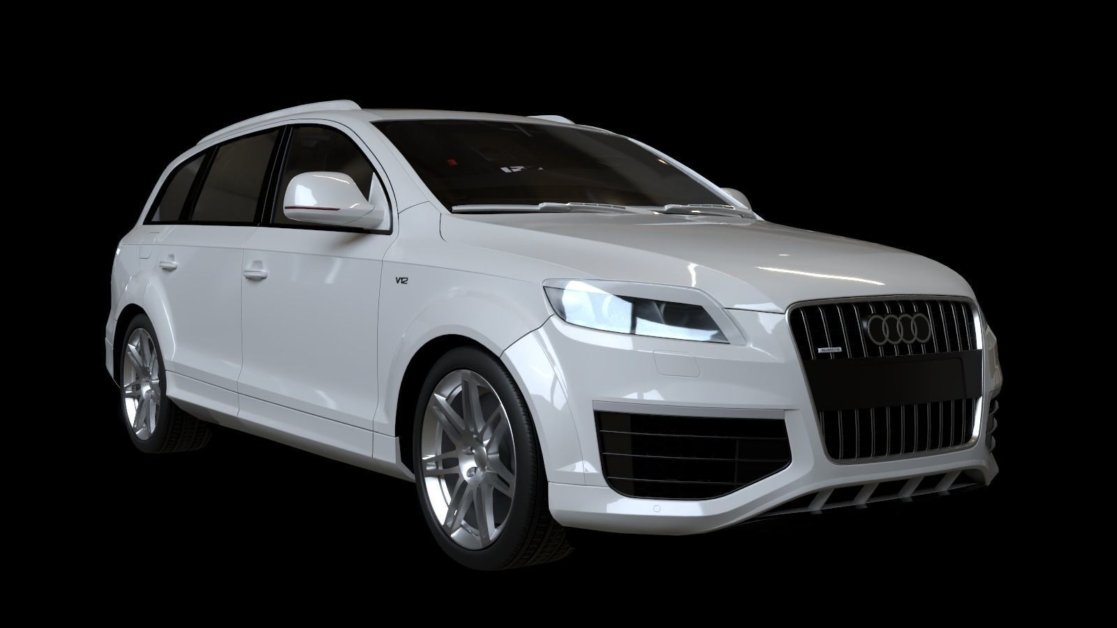 2009 Audi Q7 V12 TDI Low-poly 3D model_19