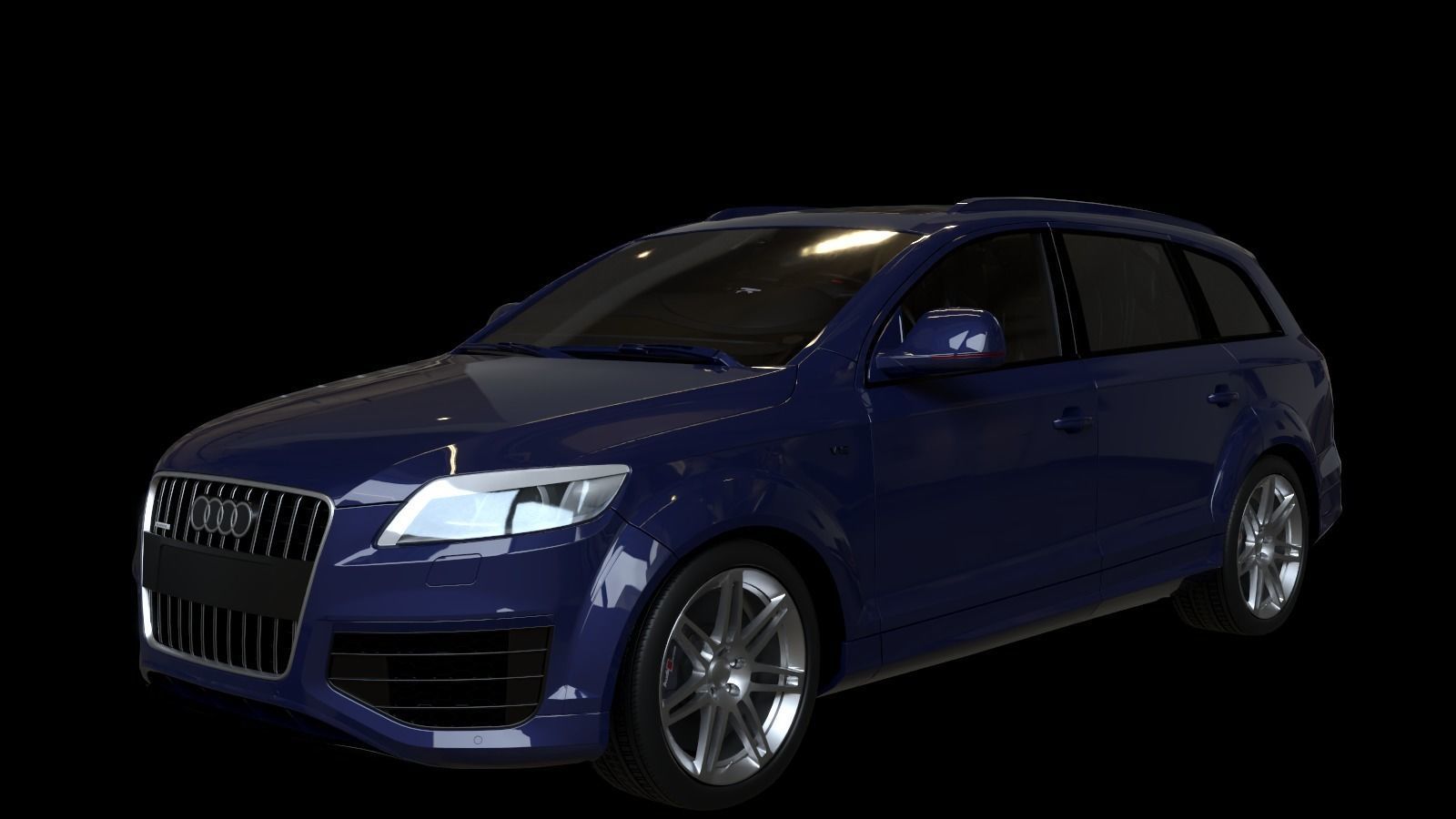 2009 Audi Q7 V12 TDI Low-poly 3D model_4
