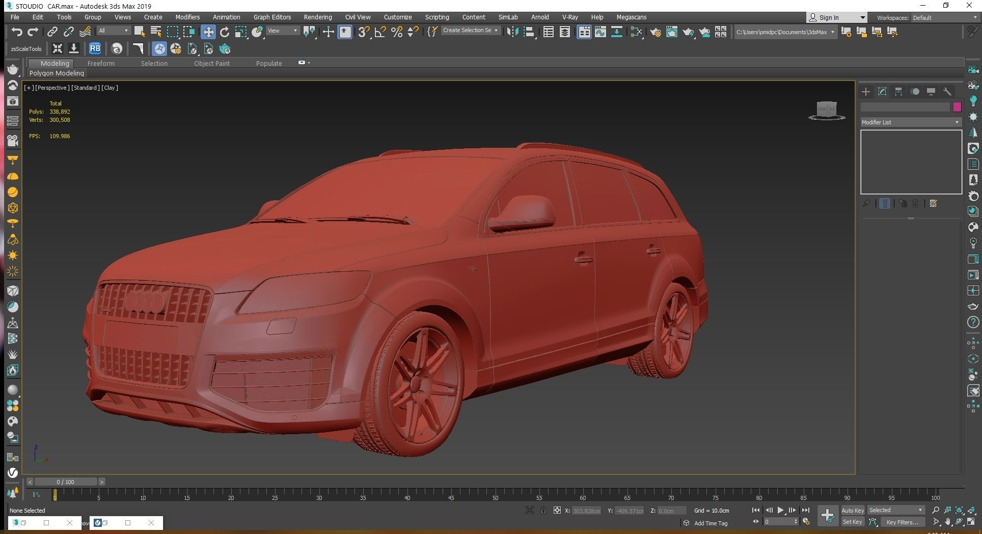 2009 Audi Q7 V12 TDI Low-poly 3D model_26