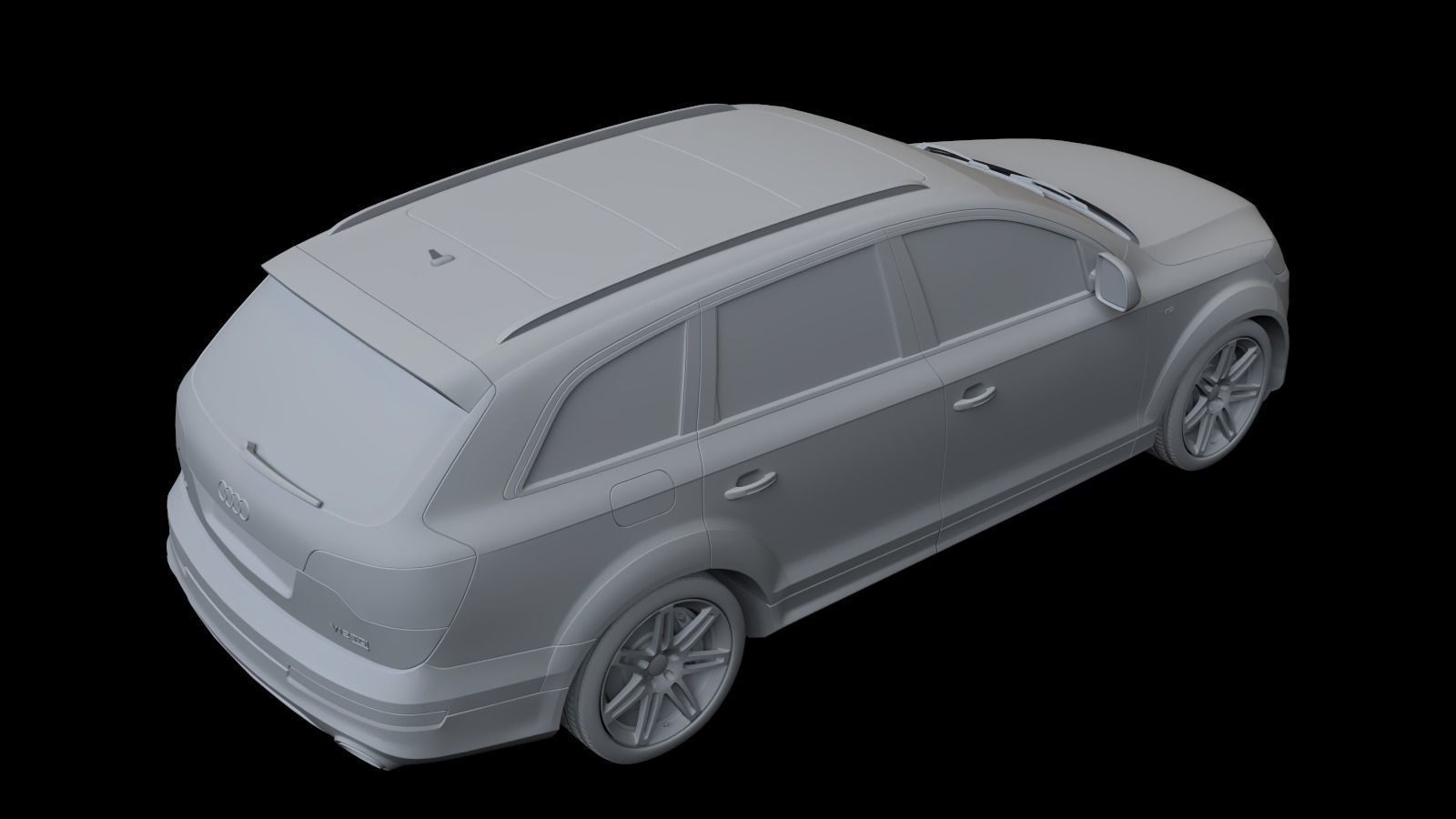 2009 Audi Q7 V12 TDI Low-poly 3D model_11