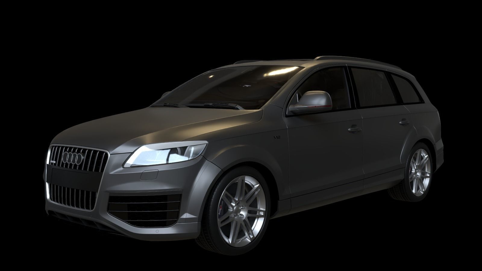 2009 Audi Q7 V12 TDI Low-poly 3D model_7