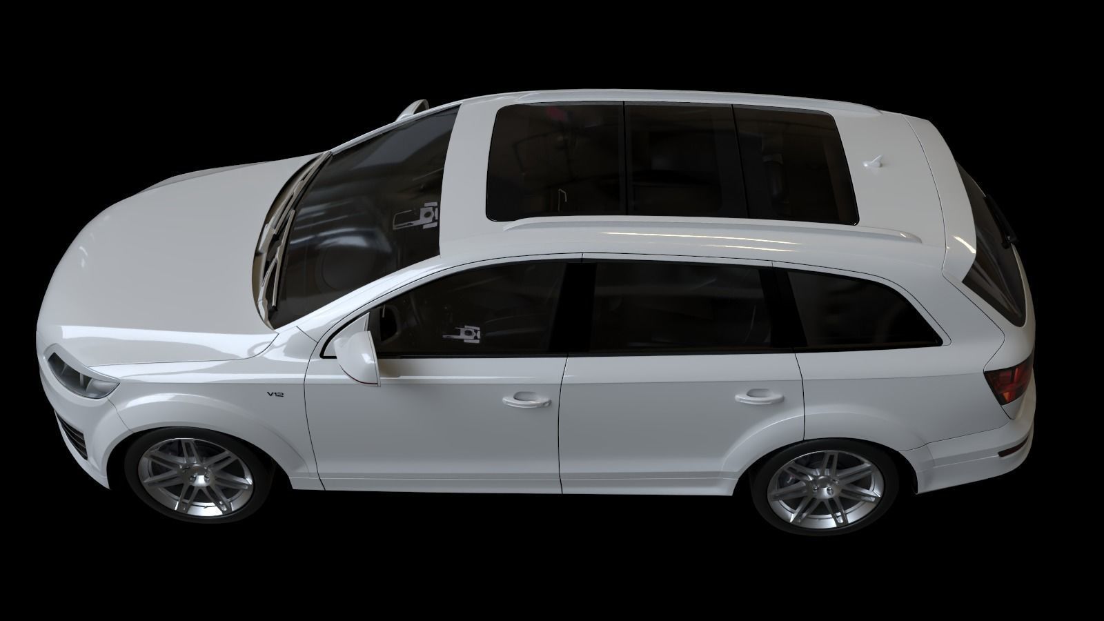 2009 Audi Q7 V12 TDI Low-poly 3D model_14