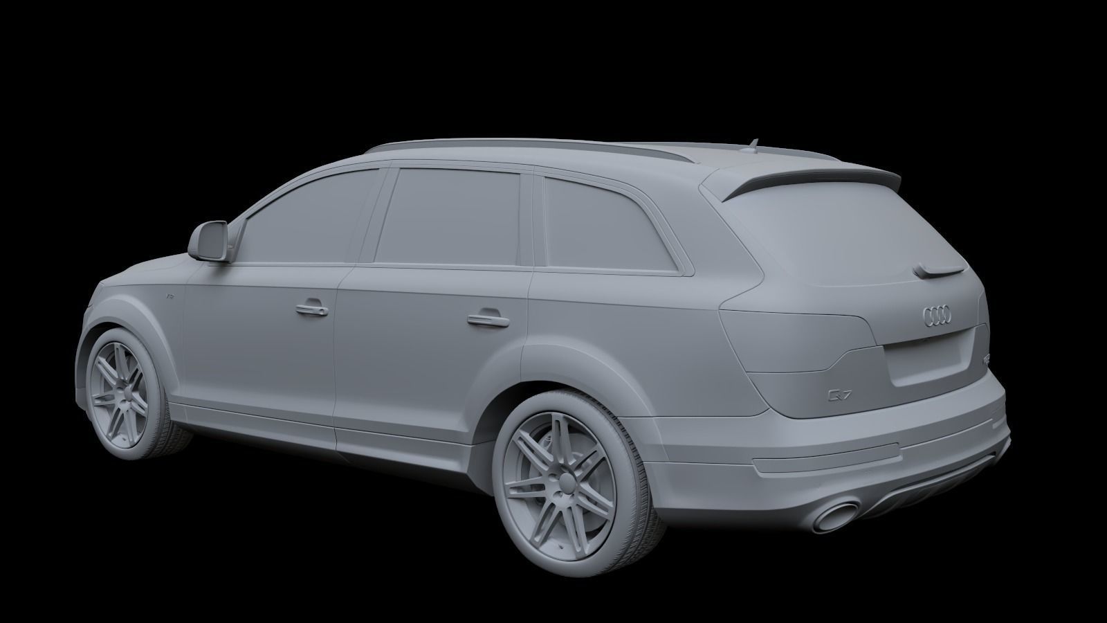 2009 Audi Q7 V12 TDI Low-poly 3D model_12