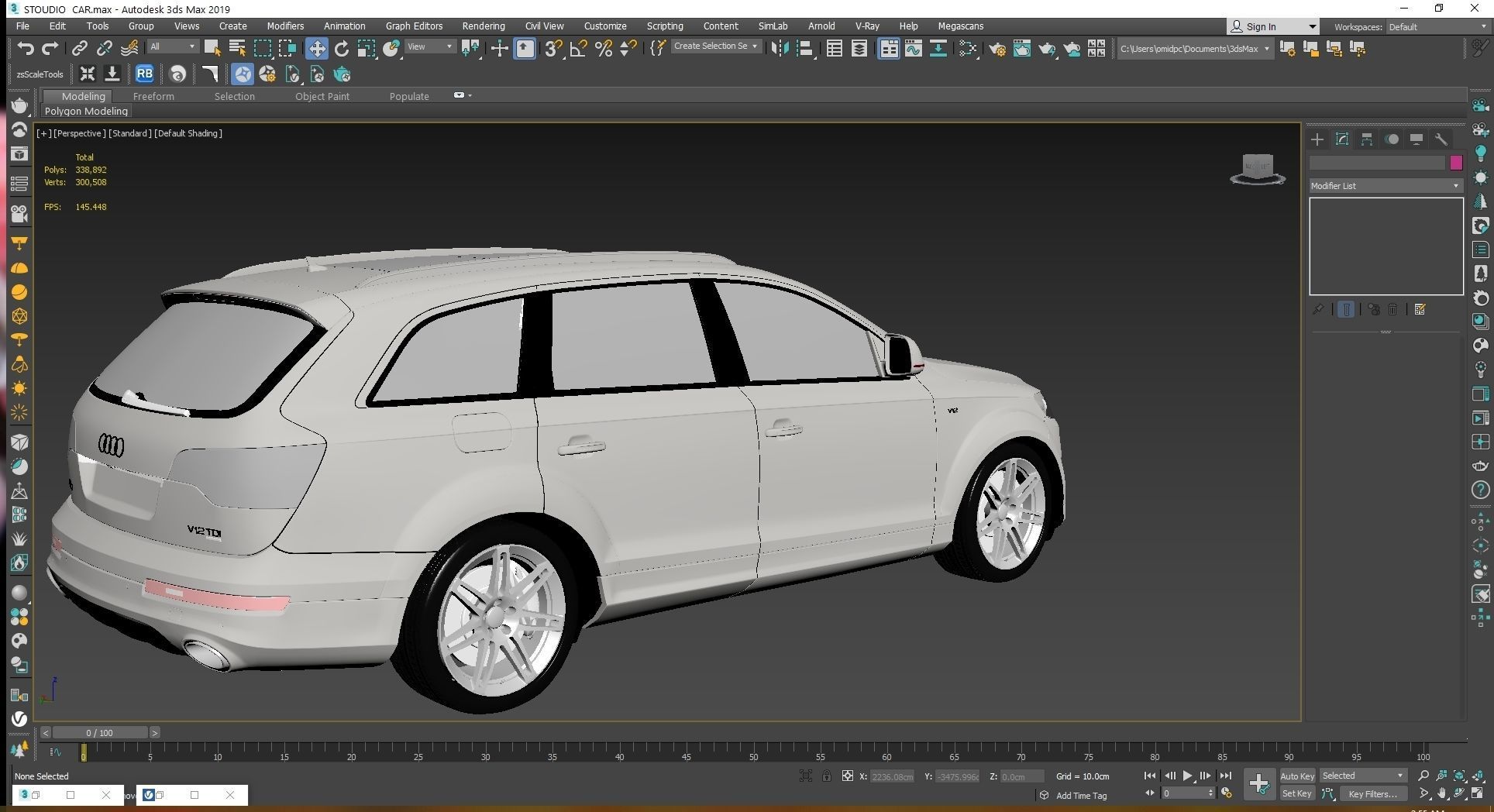 2009 Audi Q7 V12 TDI Low-poly 3D model_24
