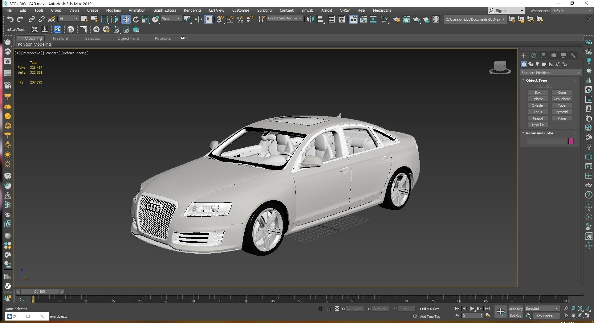  2009 Audi RS6 Low-poly 3D model_20