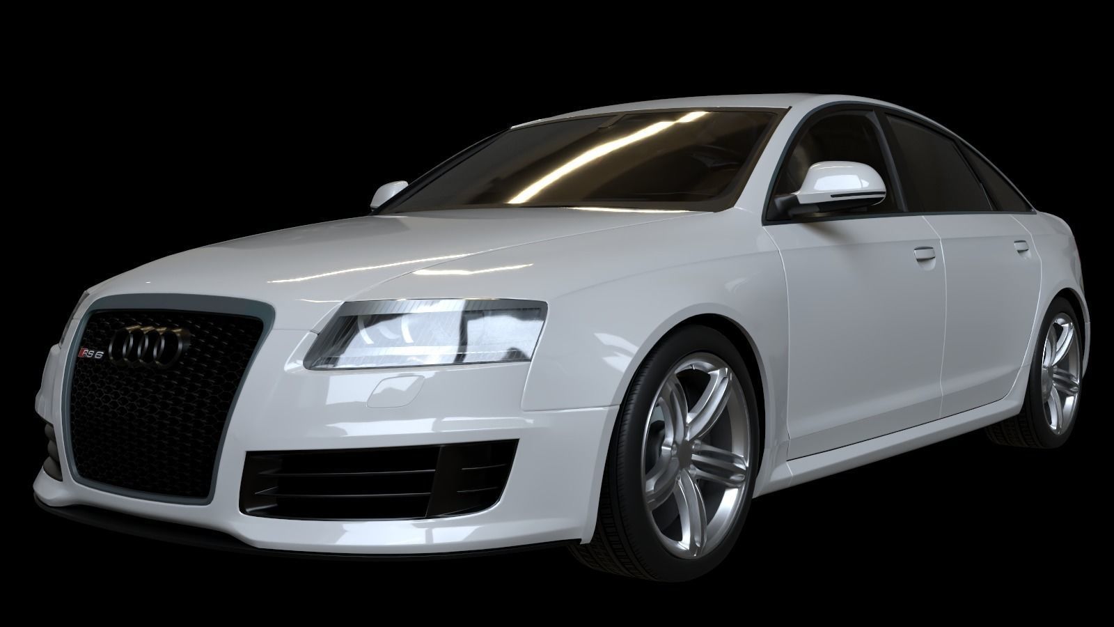  2009 Audi RS6 Low-poly 3D model_2
