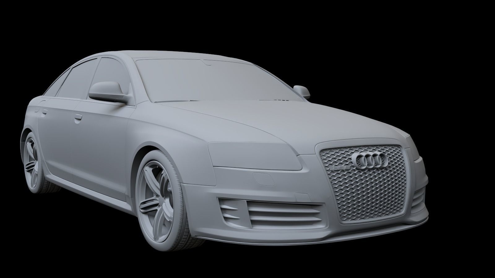  2009 Audi RS6 Low-poly 3D model_12