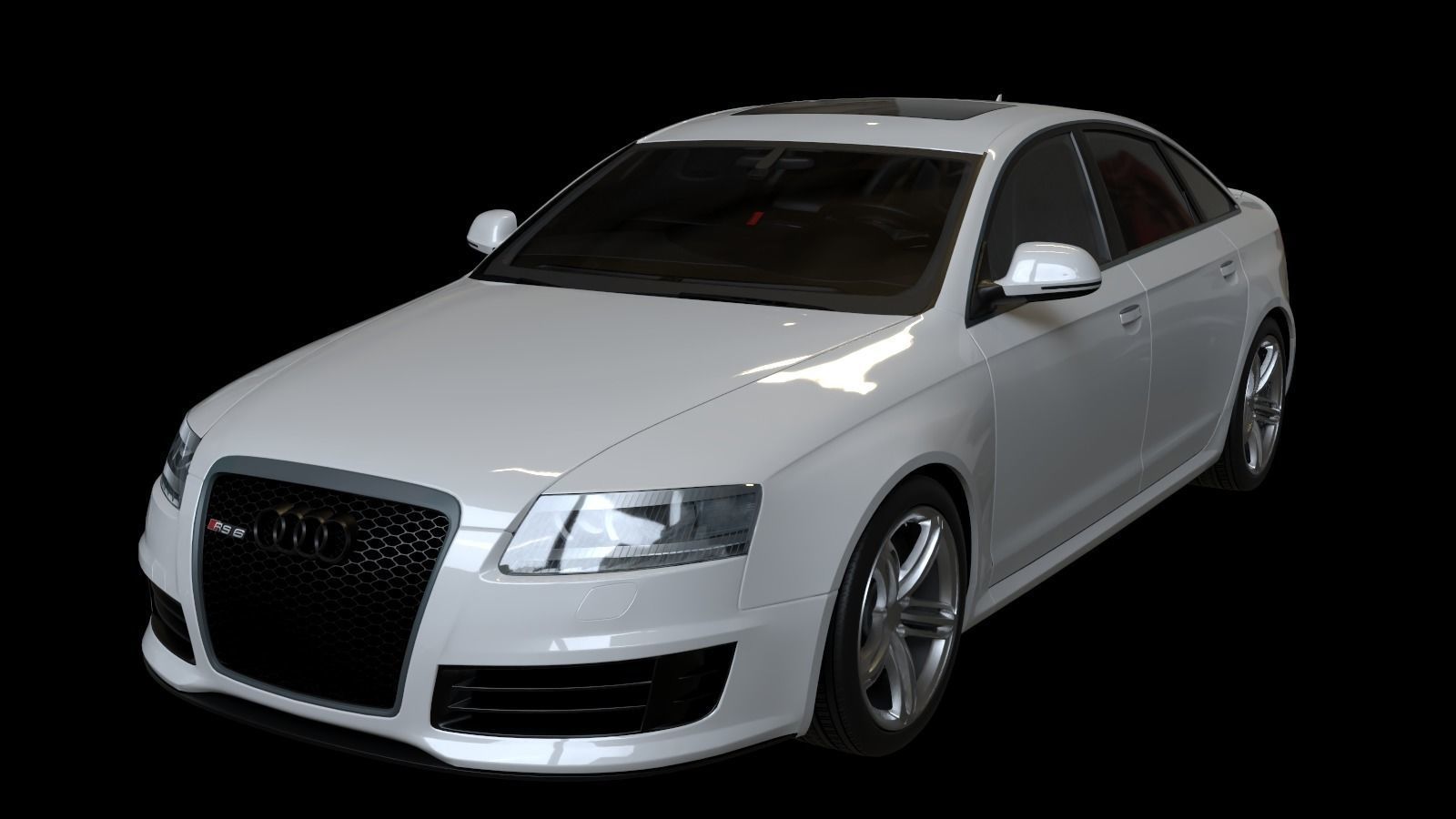  2009 Audi RS6 Low-poly 3D model_4