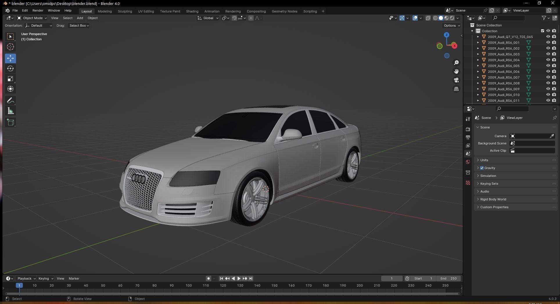  2009 Audi RS6 Low-poly 3D model_27