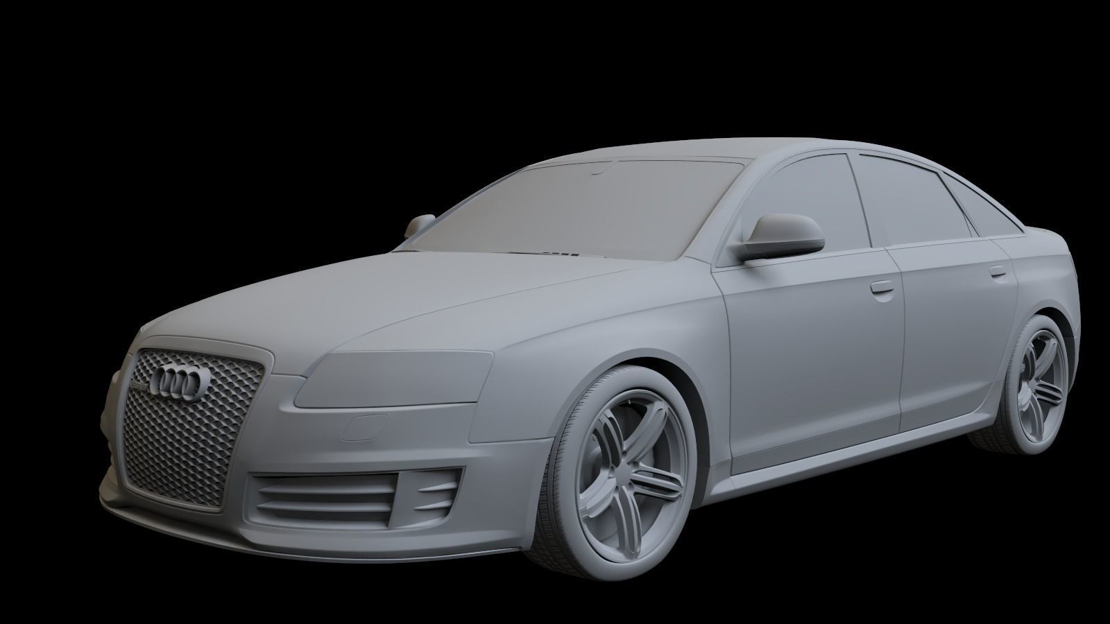  2009 Audi RS6 Low-poly 3D model_9