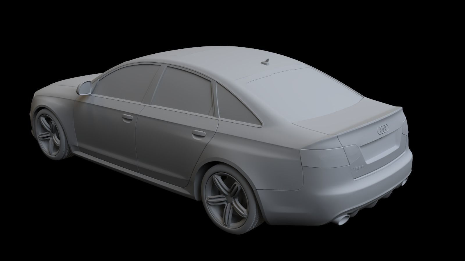  2009 Audi RS6 Low-poly 3D model_10
