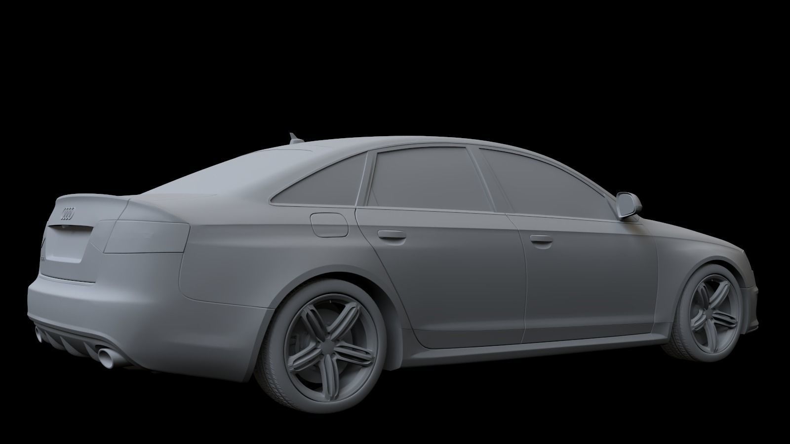  2009 Audi RS6 Low-poly 3D model_11