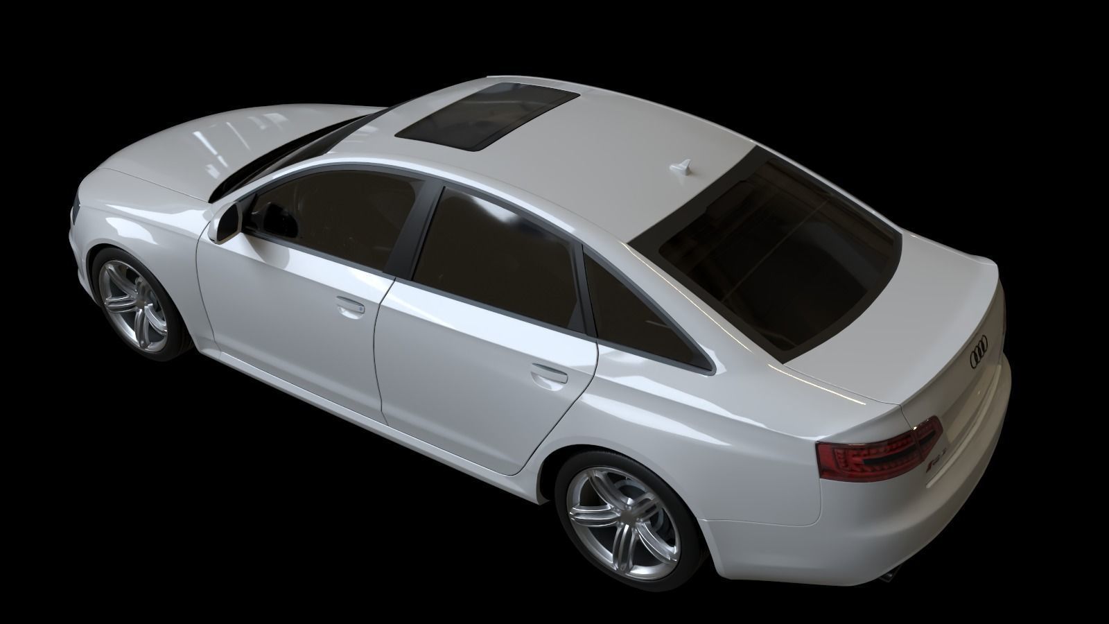  2009 Audi RS6 Low-poly 3D model_15