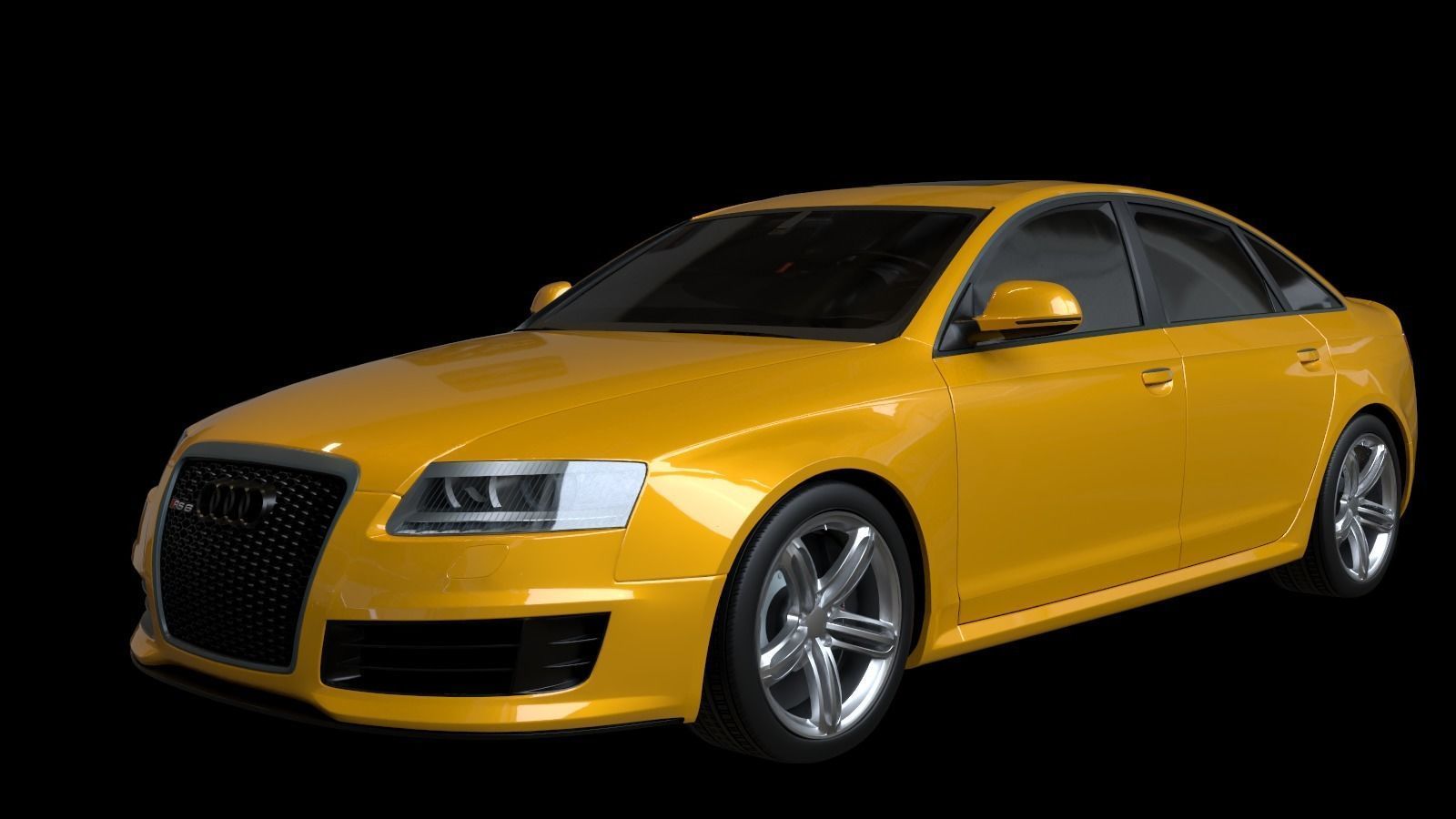  2009 Audi RS6 Low-poly 3D model_8