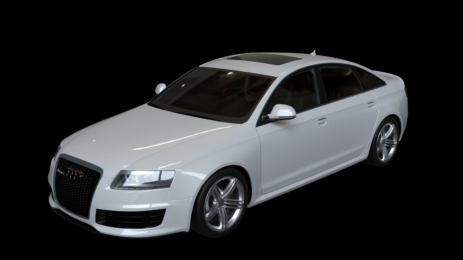  2009 Audi RS6 Low-poly 3D model_13