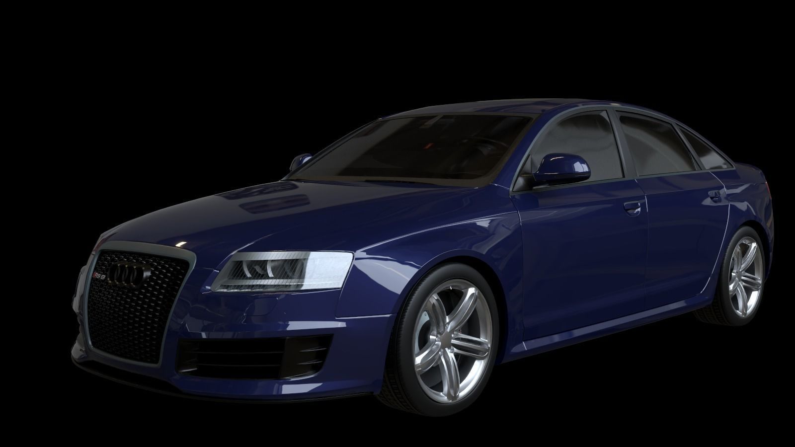  2009 Audi RS6 Low-poly 3D model_5