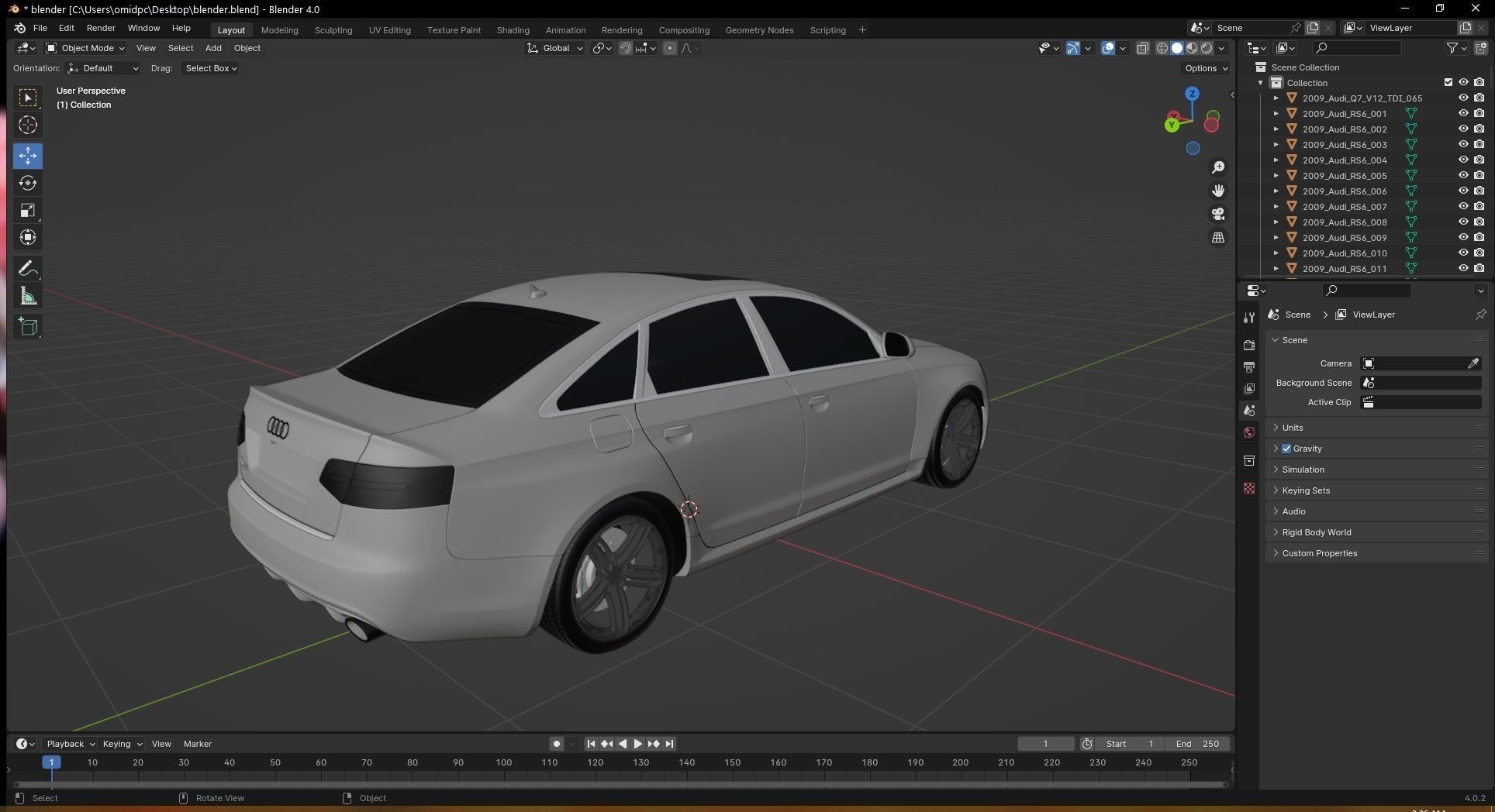 2009 Audi RS6 Low-poly 3D model_26