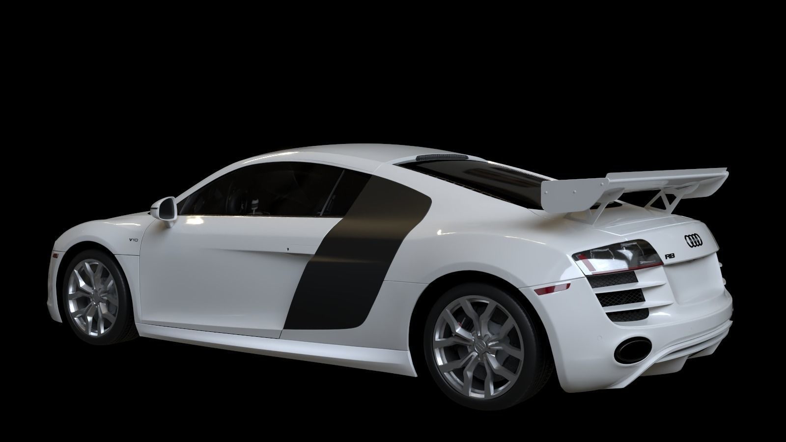 2010 Audi R8  FSI quattro Low-poly 3D model_3