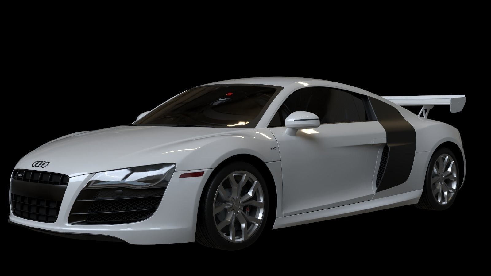 2010 Audi R8  FSI quattro Low-poly 3D model_2