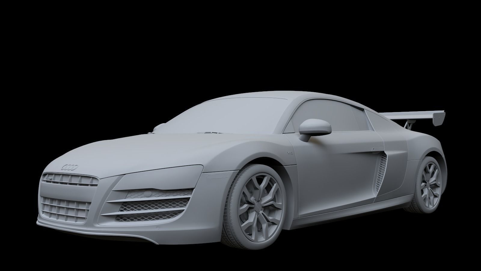 2010 Audi R8  FSI quattro Low-poly 3D model_11