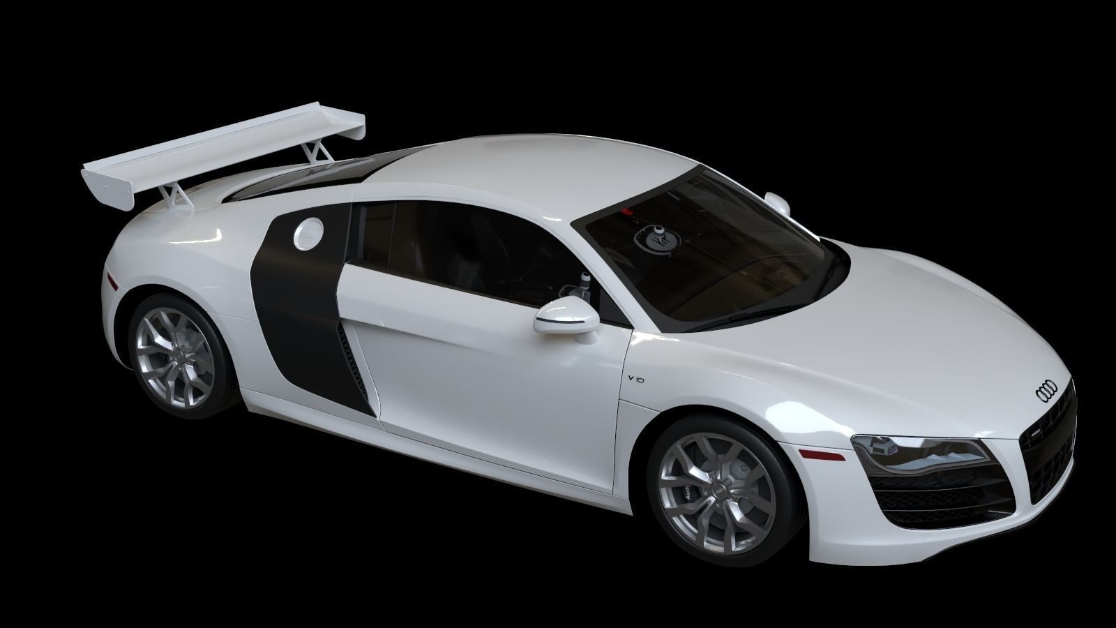 2010 Audi R8  FSI quattro Low-poly 3D model_19