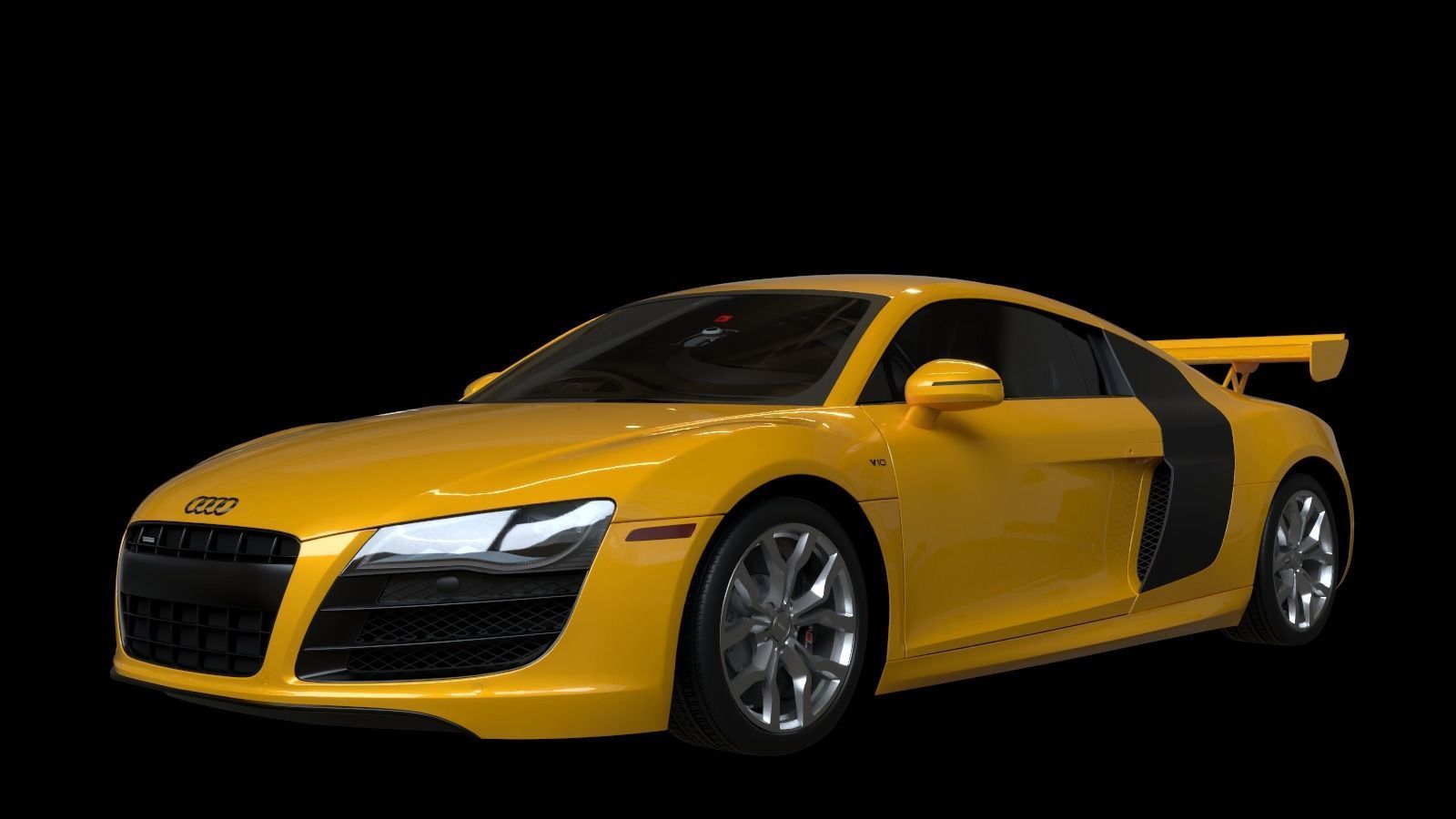 2010 Audi R8  FSI quattro Low-poly 3D model_9