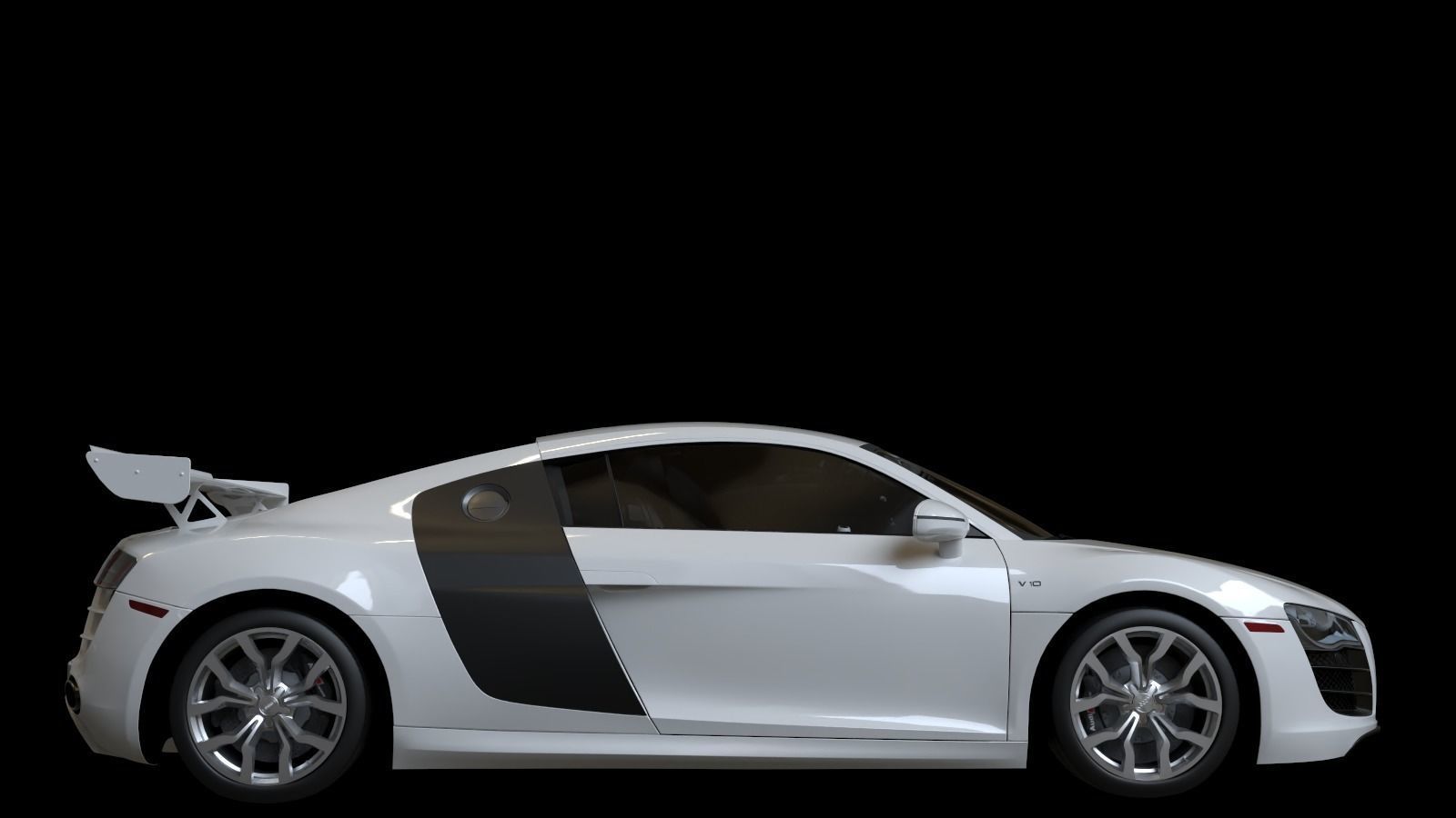2010 Audi R8  FSI quattro Low-poly 3D model_21