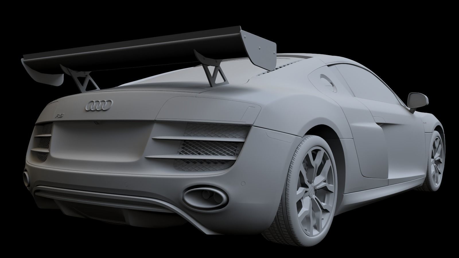 2010 Audi R8  FSI quattro Low-poly 3D model_14
