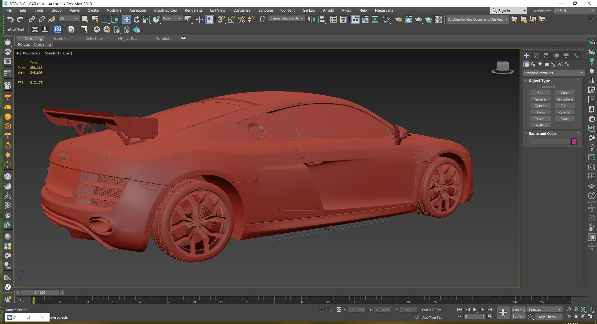 2010 Audi R8  FSI quattro Low-poly 3D model_29