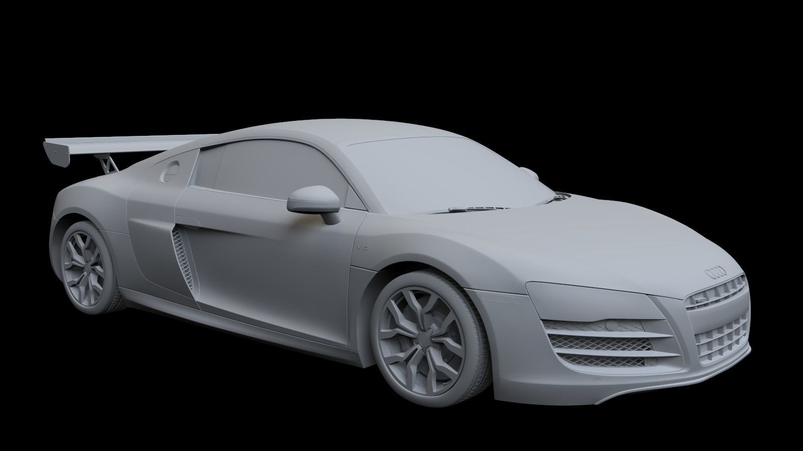 2010 Audi R8  FSI quattro Low-poly 3D model_15