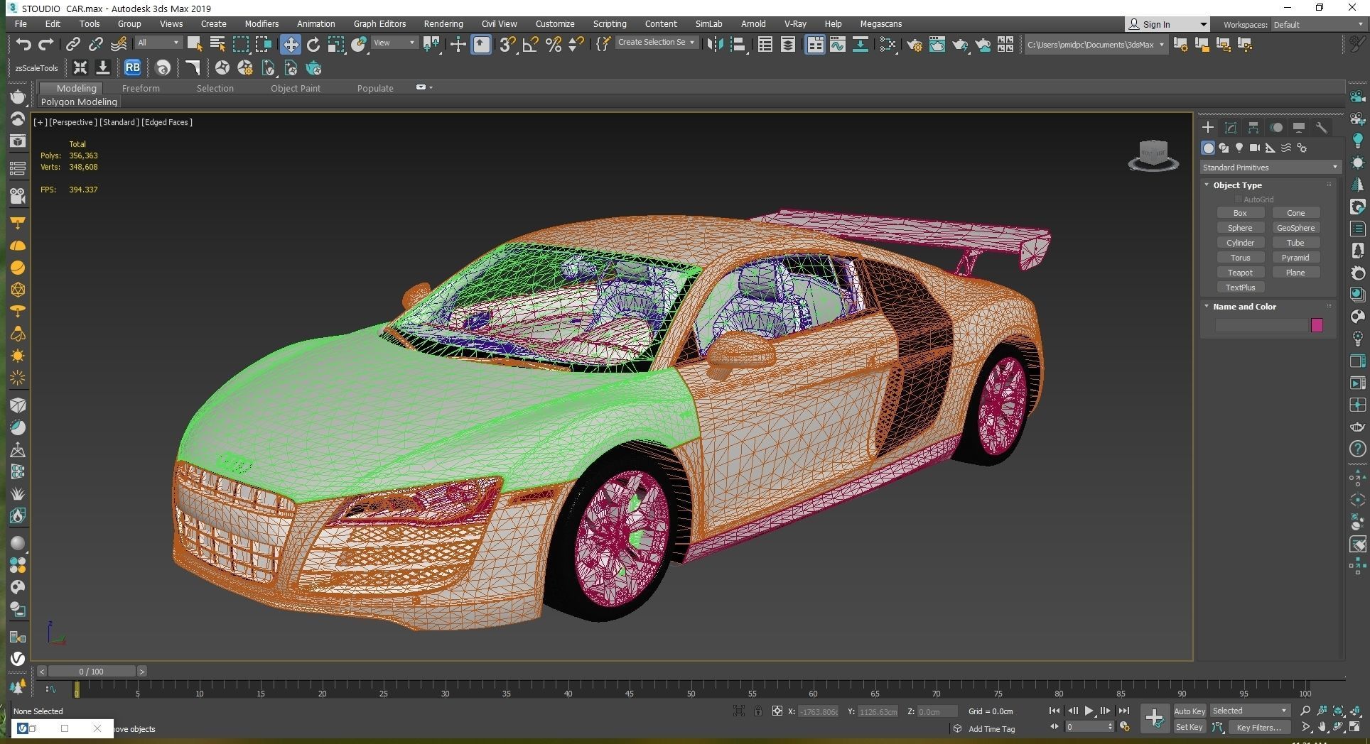 2010 Audi R8  FSI quattro Low-poly 3D model_27