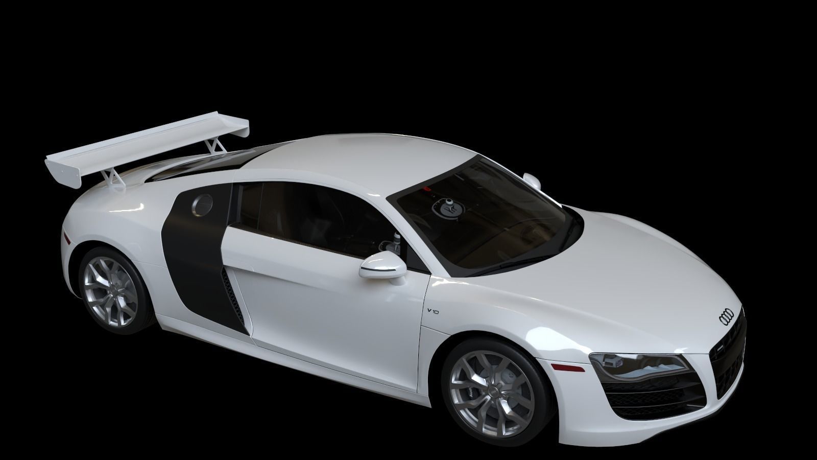 2010 Audi R8  FSI quattro Low-poly 3D model_20