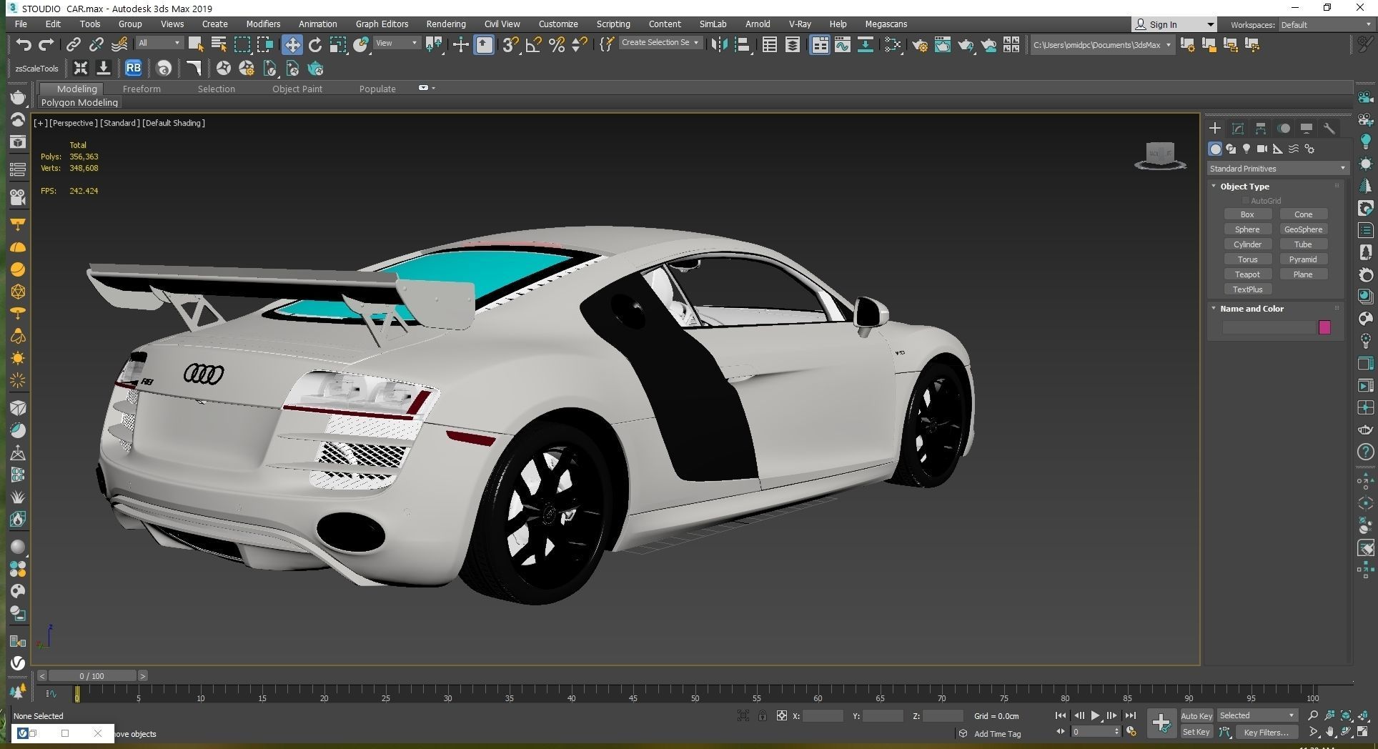 2010 Audi R8  FSI quattro Low-poly 3D model_25