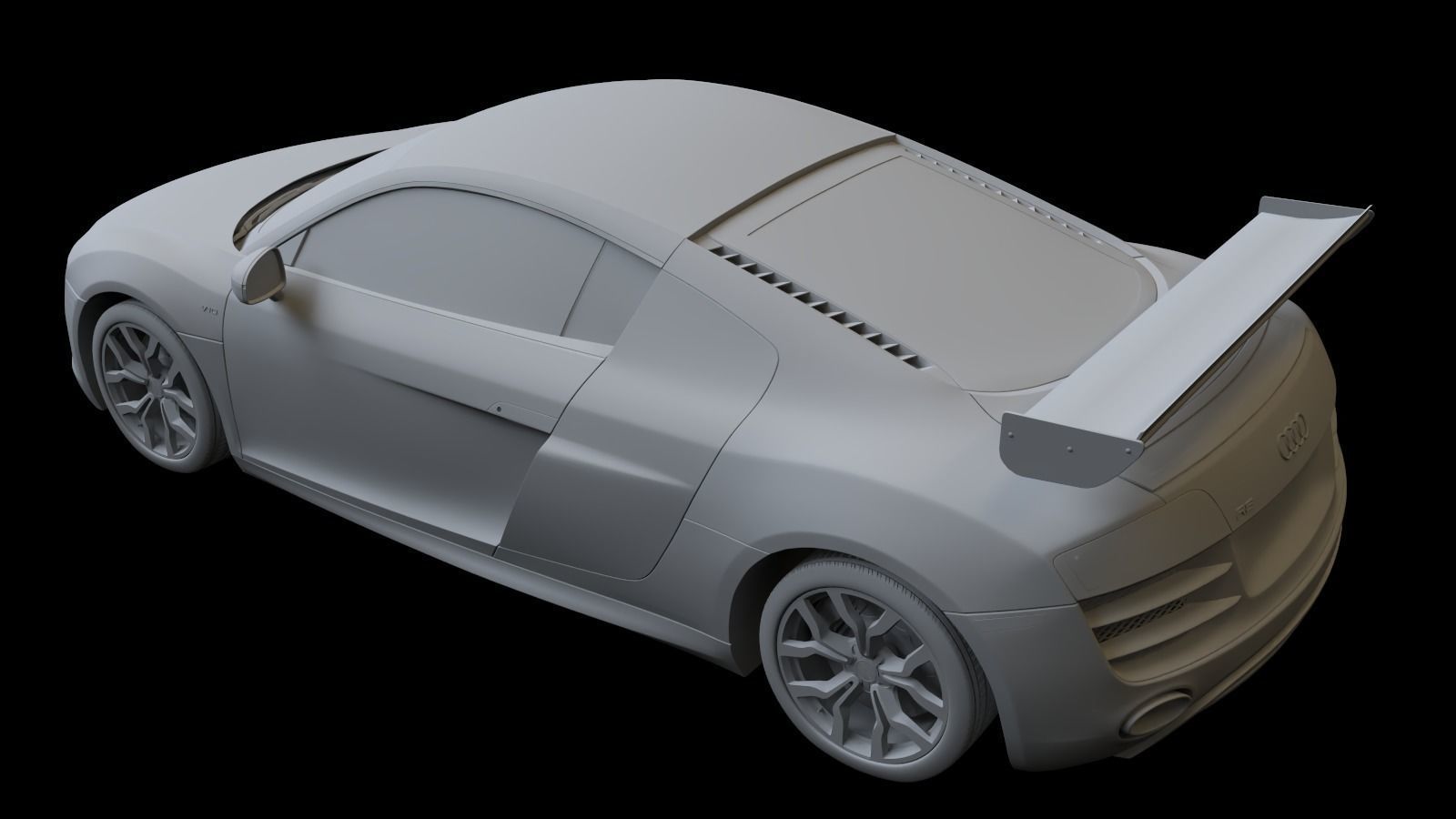 2010 Audi R8  FSI quattro Low-poly 3D model_12